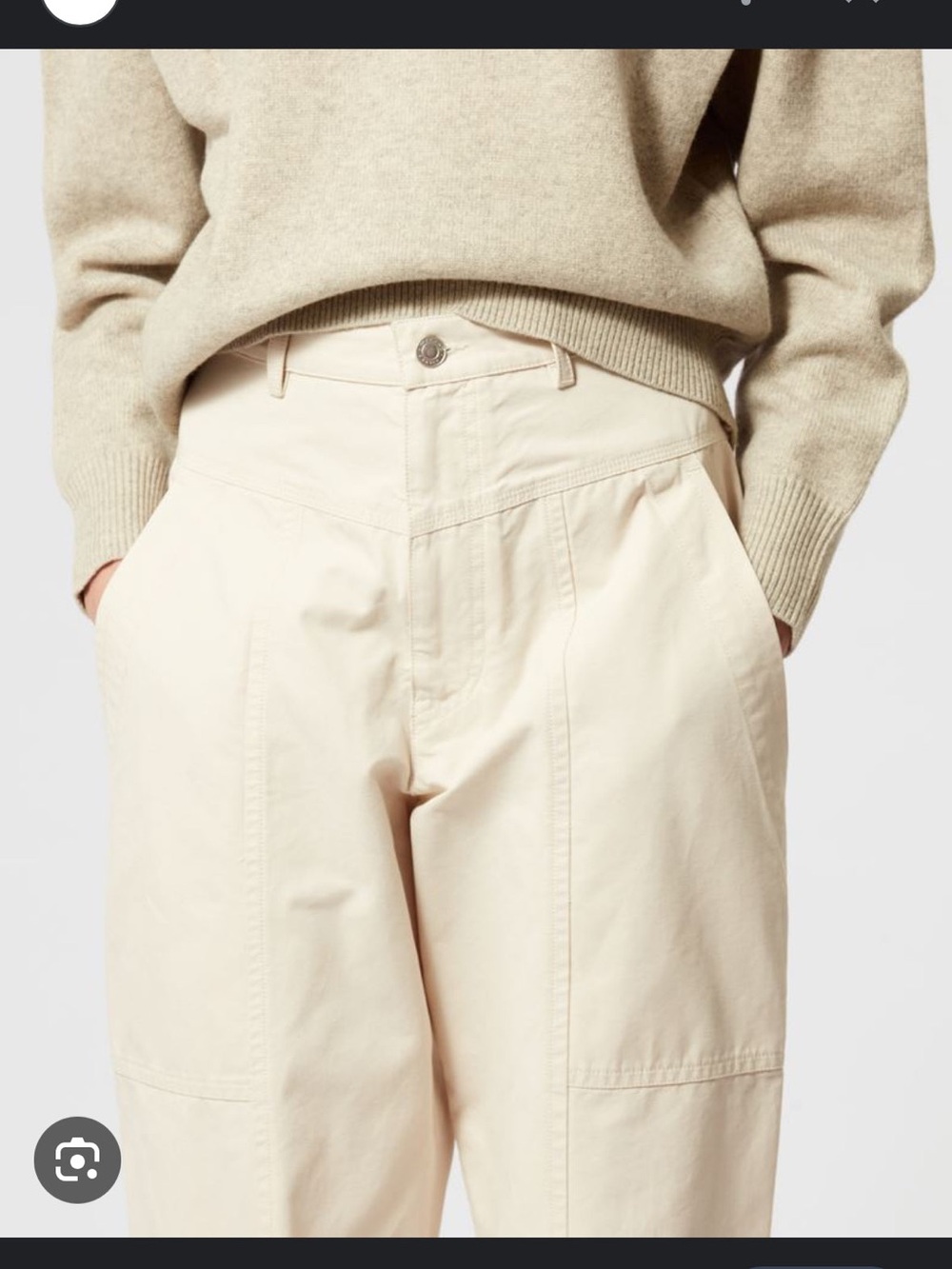 ISABEL MARANT | Diane Cream High-Rise Pants